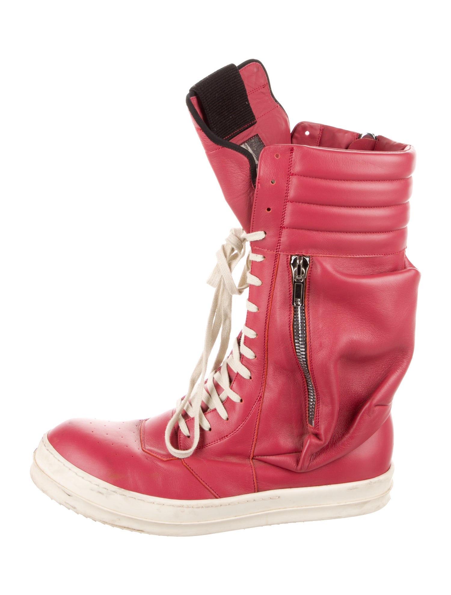 Rick Owens Drkshdw Leather Lace-Up Boots