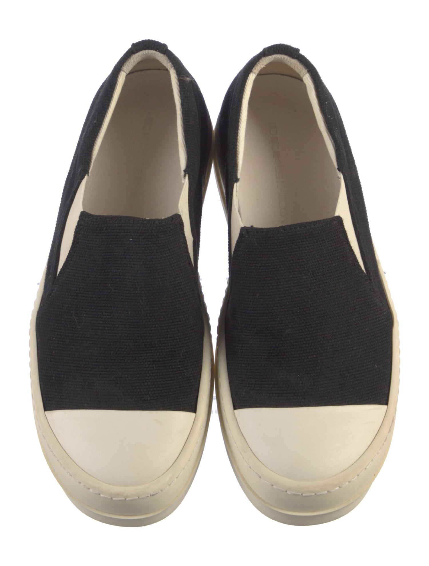 Rick Owens Drkshdw Canvas Colorblock Pattern Sneakers