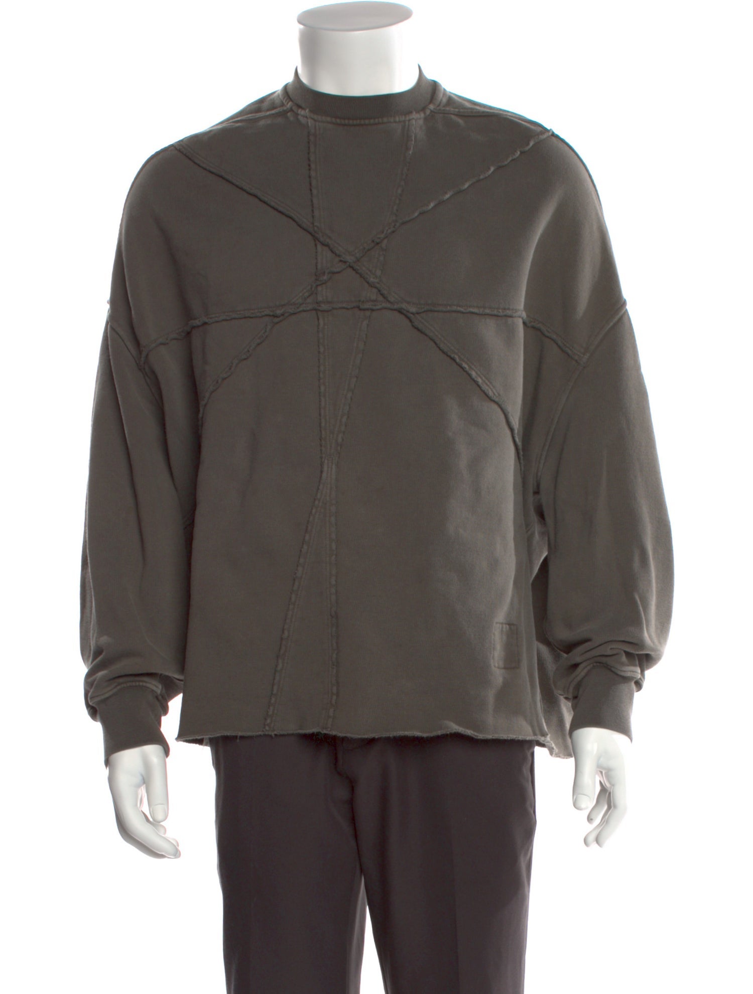Rick Owens Drkshdw Mock Neck Long Sleeve Sweatshirt