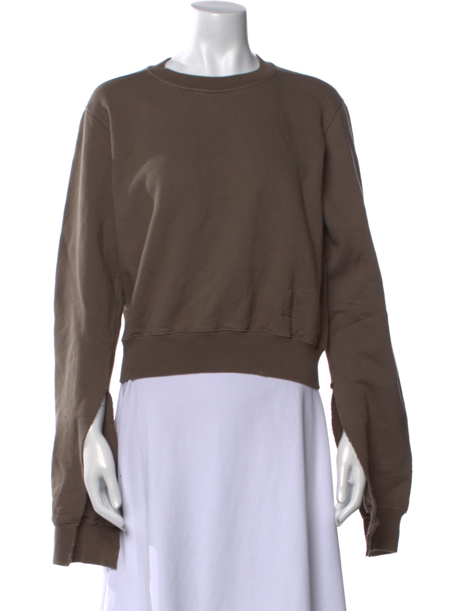 Rick Owens Drkshdw Scoop Neck Long Sleeve Sweatshirt