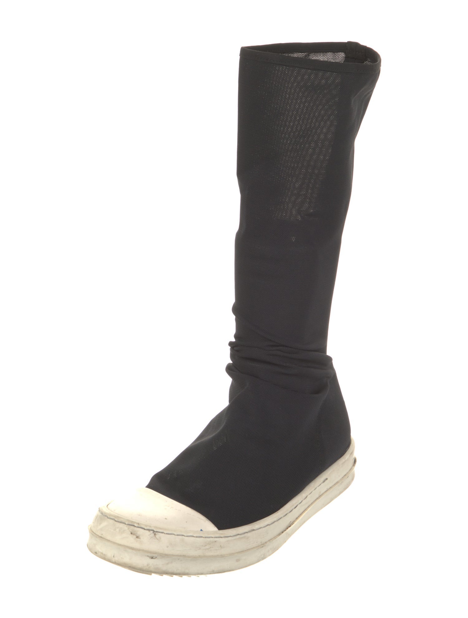 Rick Owens Drkshdw Mesh Colorblock Pattern Sock Boots
