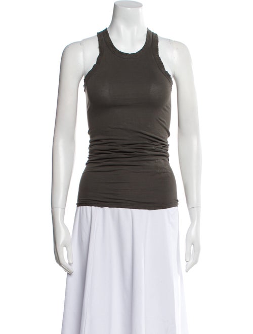 Rick Owens Drkshdw Scoop Neck Sleeveless Top