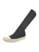Rick Owens Drkshdw Denim Colorblock Pattern Sock Boots