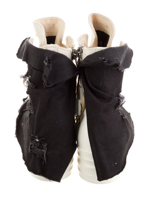 Rick Owens Drkshdw Canvas Colorblock Pattern Sneakers