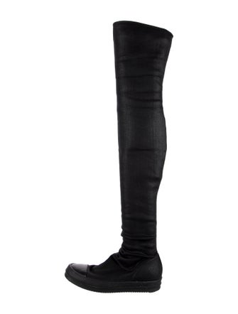 Rick Owens Drkshdw Grosgrain Trim Sock Boots