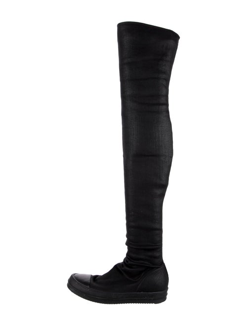 Rick Owens Drkshdw Grosgrain Trim Sock Boots