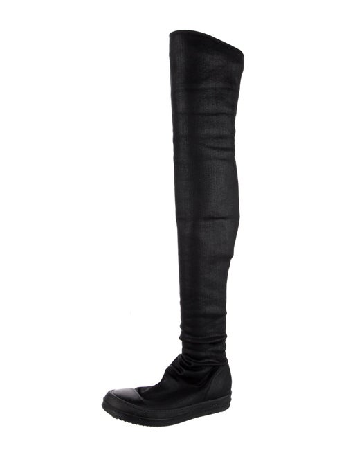 Rick Owens Drkshdw Grosgrain Trim Sock Boots