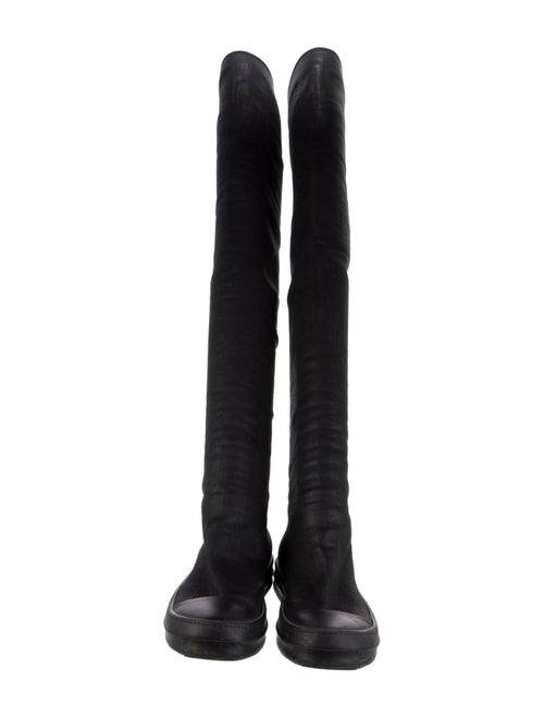 Rick Owens Drkshdw Grosgrain Trim Sock Boots