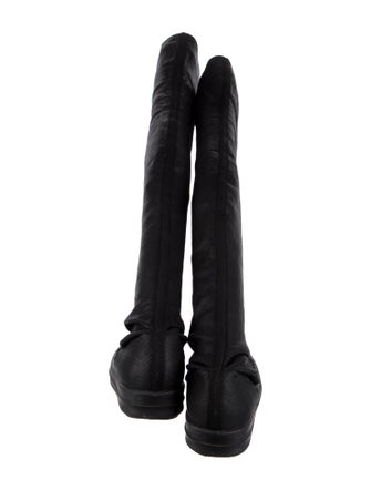 Rick Owens Drkshdw Grosgrain Trim Sock Boots