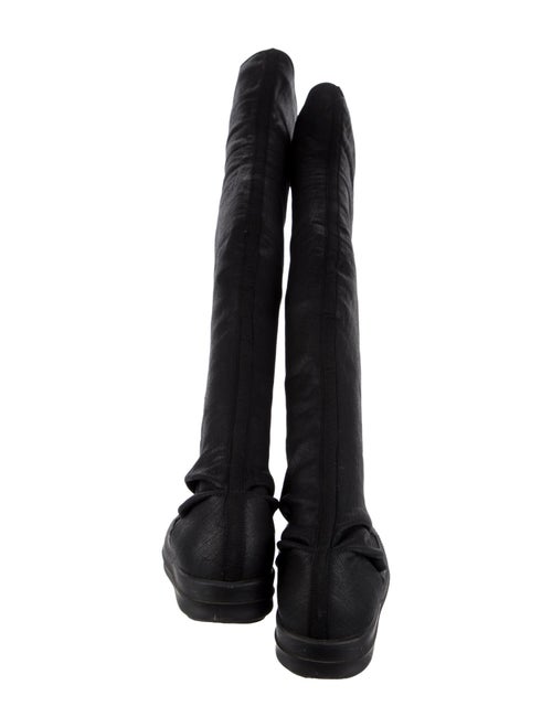 Rick Owens Drkshdw Grosgrain Trim Sock Boots