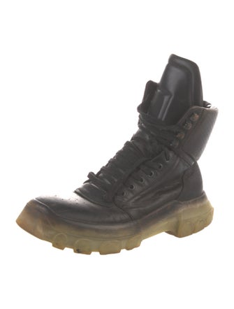 Rick Owens Drkshdw Leather Combat Boots