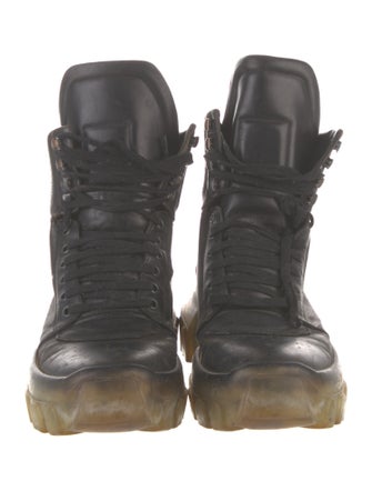Rick Owens Drkshdw Leather Combat Boots