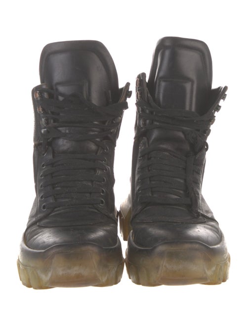Rick Owens Drkshdw Leather Combat Boots