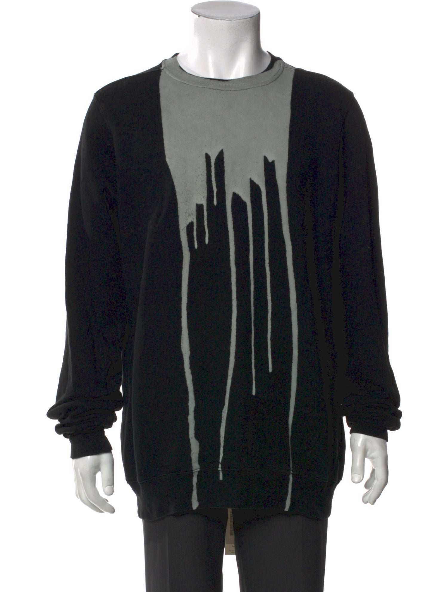 Rick Owens Drkshdw Colorblock Pattern Crew Neck Sweatshirt