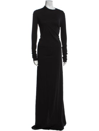Rick Owens Drkshdw Crew Neck Long Dress