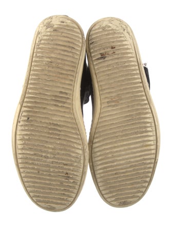 Rick Owens Drkshdw Leather Colorblock Pattern Sneakers