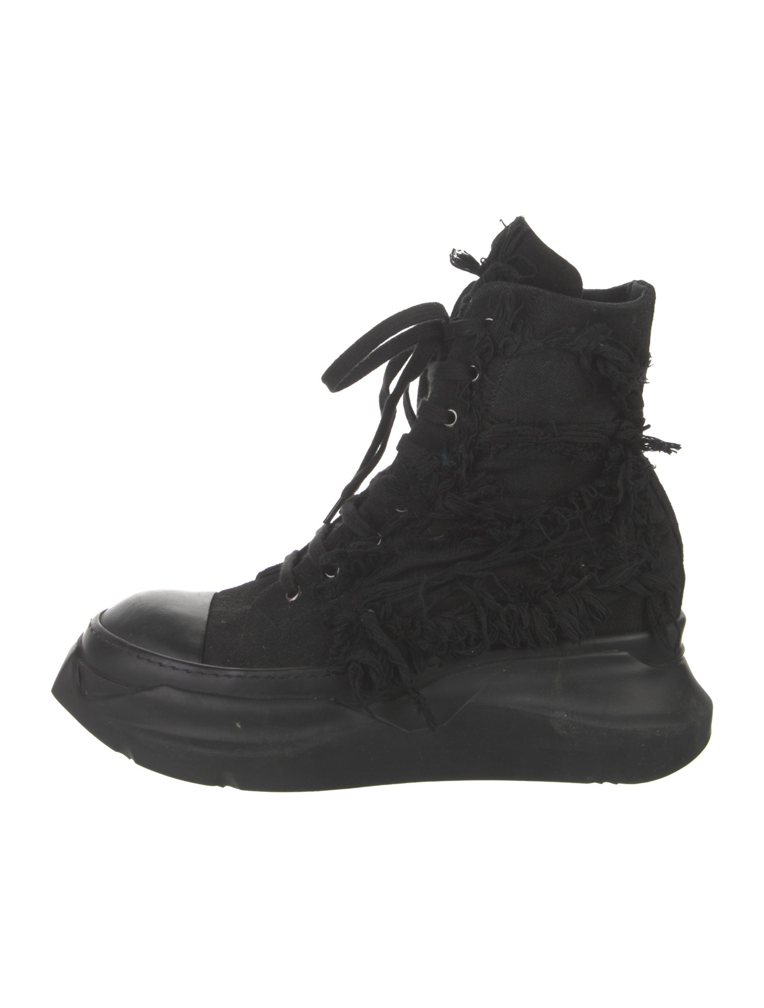 Rick Owens Drkshdw Canvas Lace-Up Boots