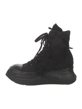 Rick Owens Drkshdw Canvas Lace-Up Boots