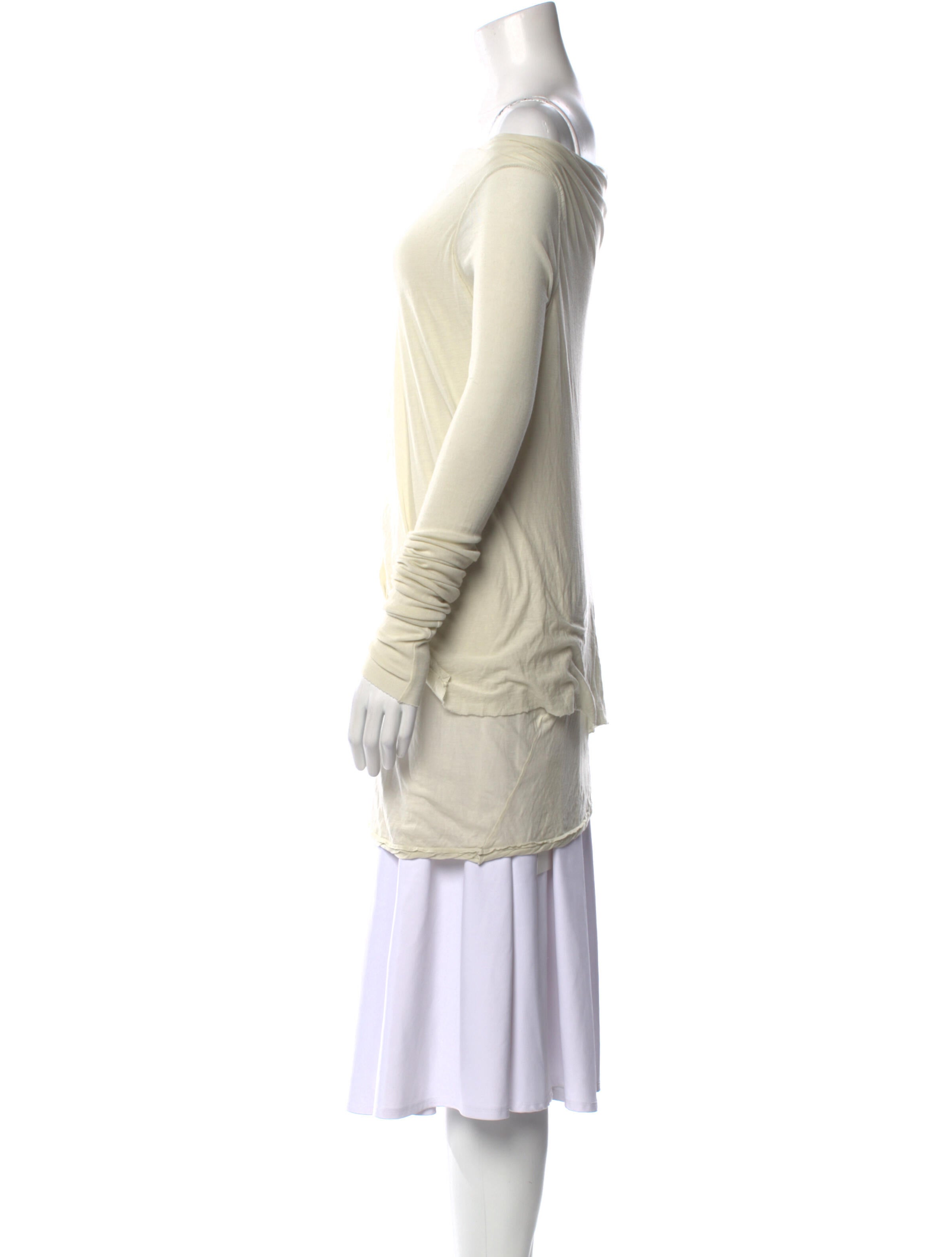 Rick Owens Drkshdw Off-The-Shoulder Long Sleeve Tunic
