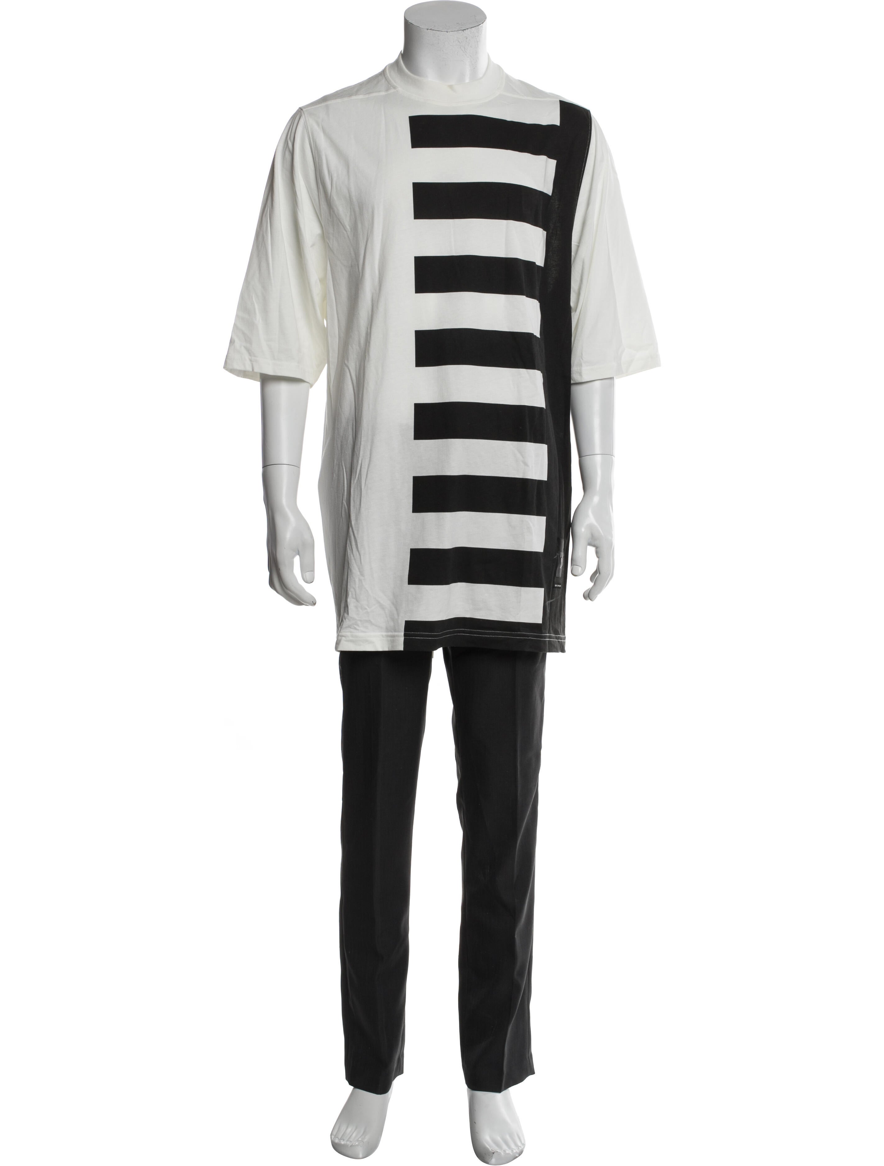 Rick Owens Drkshdw Striped Crew Neck T-Shirt