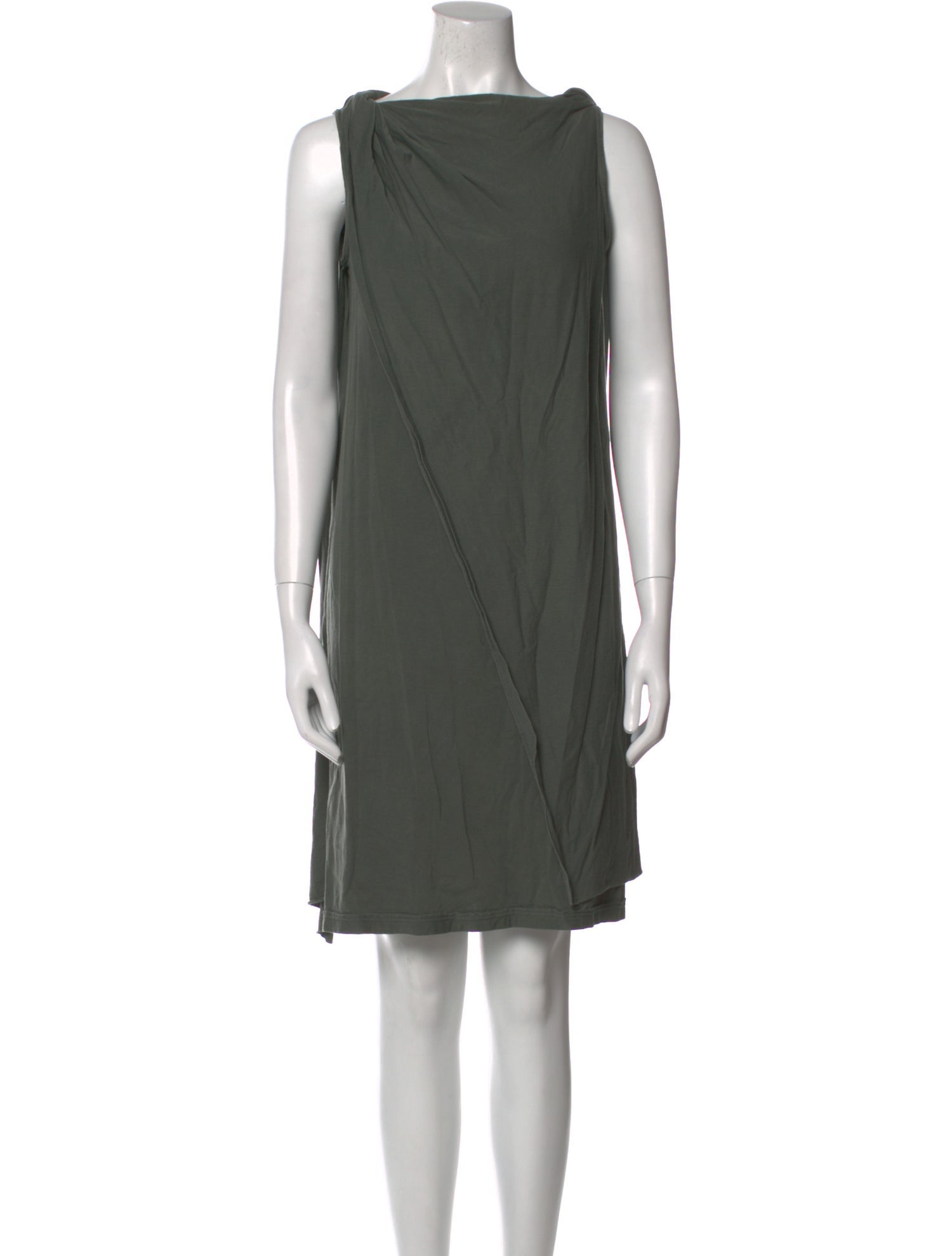 Rick Owens Drkshdw Bateau Neckline Mini Dress