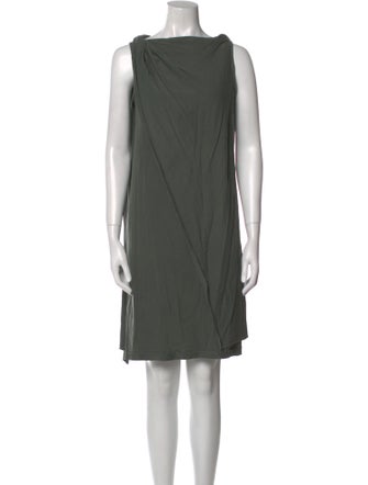 Rick Owens Drkshdw Bateau Neckline Mini Dress