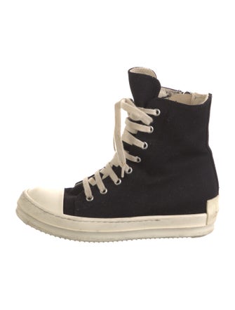 Rick Owens Drkshdw Canvas Colorblock Pattern Sneakers