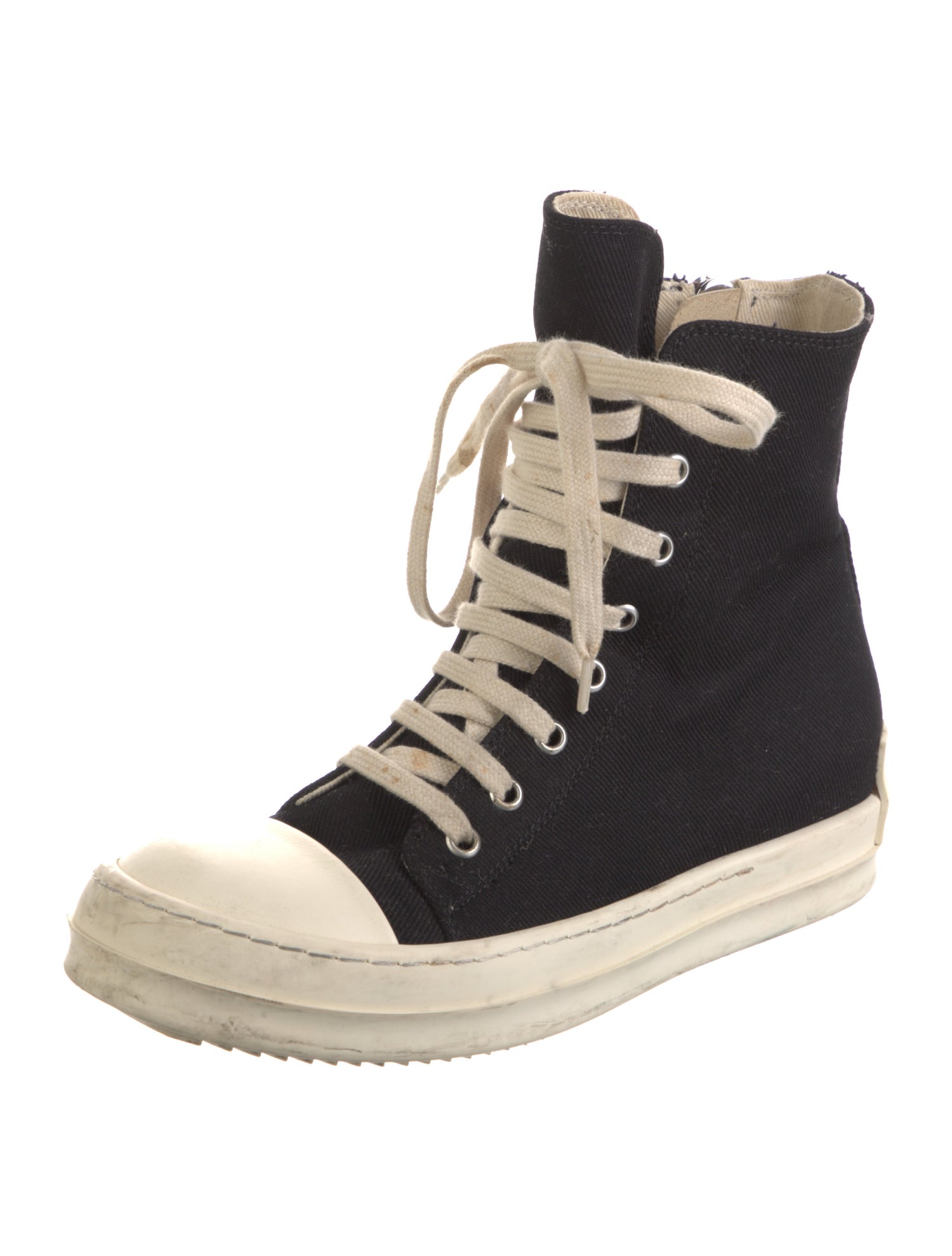 Rick Owens Drkshdw Canvas Colorblock Pattern Sneakers