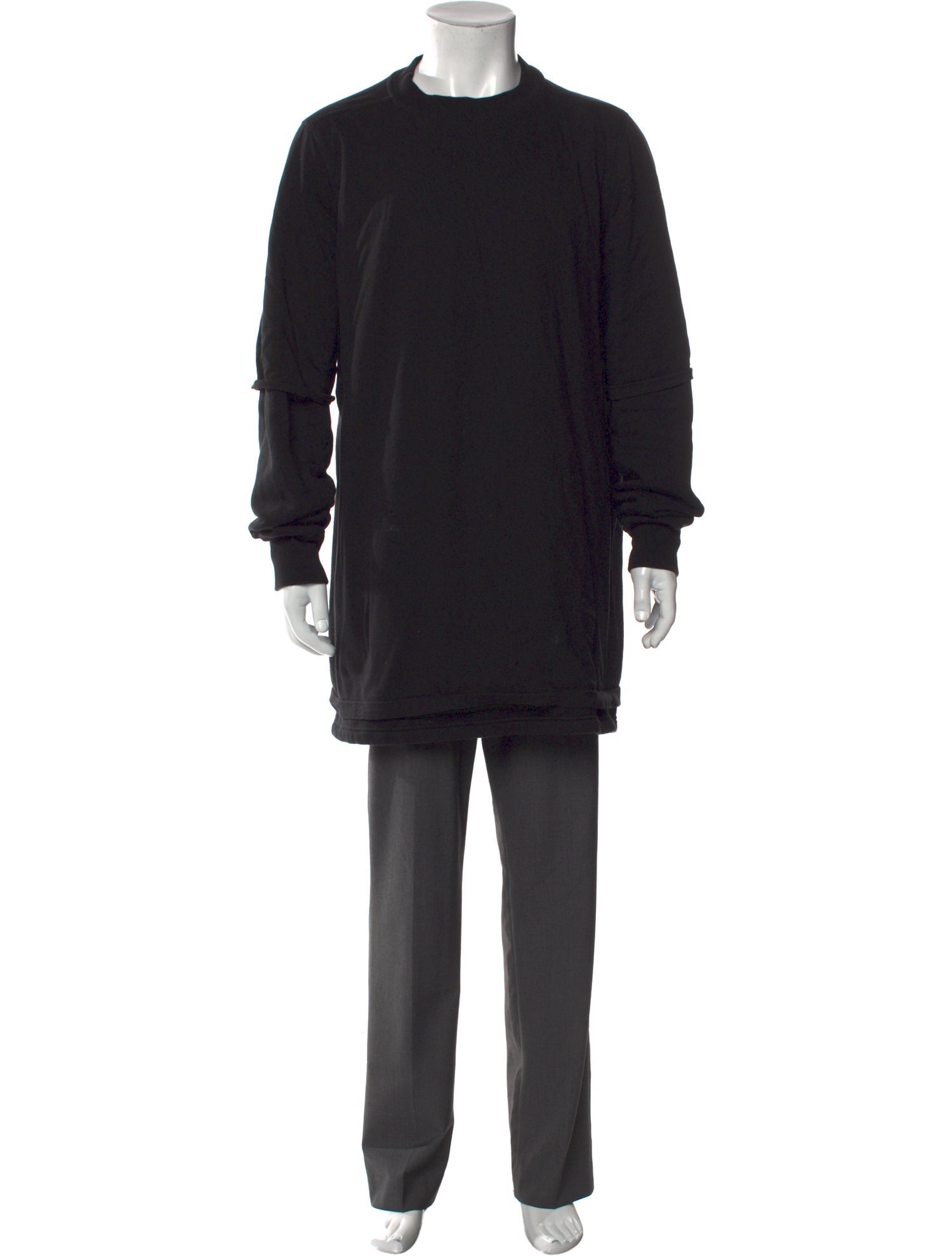 Rick Owens Drkshdw Crew Neck Long Sleeve Sweatshirt