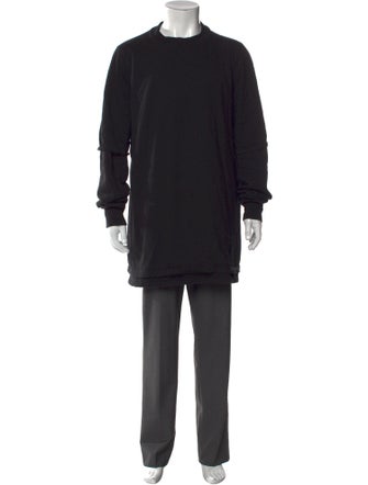 Rick Owens Drkshdw Crew Neck Long Sleeve Sweatshirt
