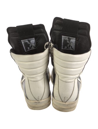 Rick Owens Drkshdw Leather Colorblock Pattern Sneakers