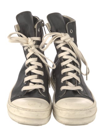 Rick Owens Drkshdw Leather Wedge Sneakers