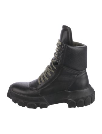 Rick Owens Leather Combat Boots