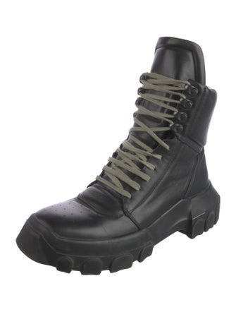 Rick Owens Leather Combat Boots