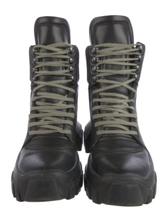 Rick Owens Leather Combat Boots