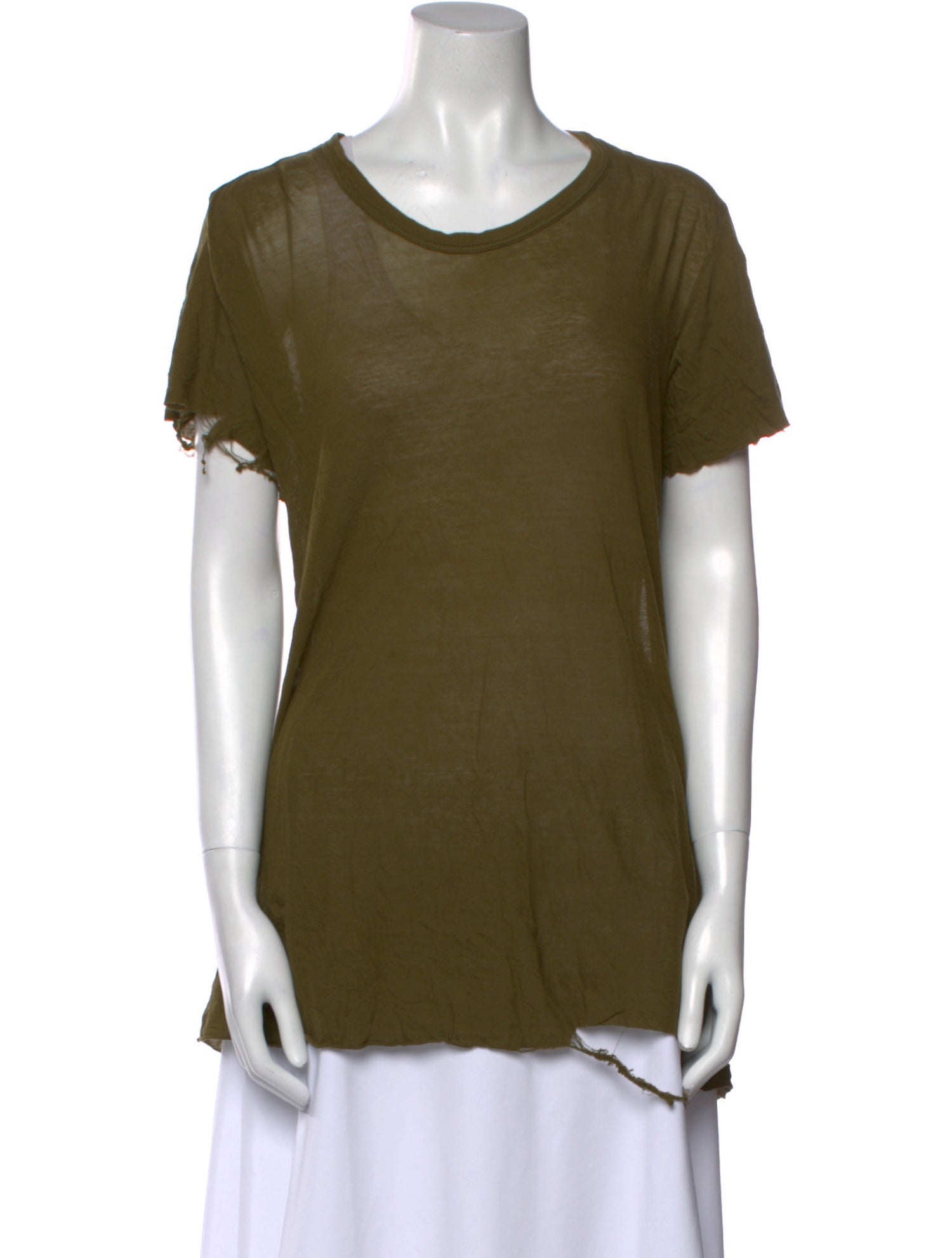 Rick Owens Scoop Neck Short Sleeve T-Shirt