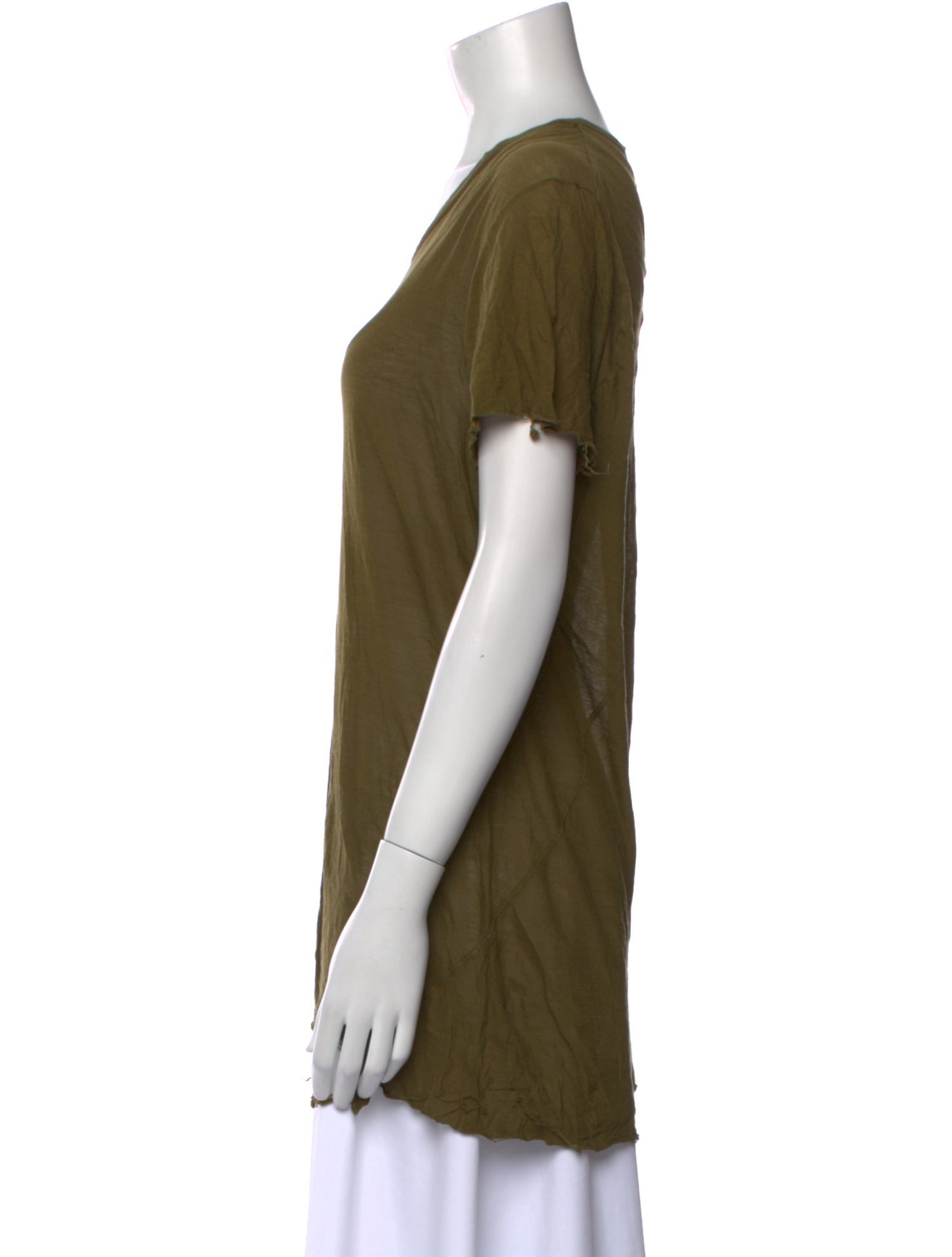 Rick Owens Scoop Neck Short Sleeve T-Shirt