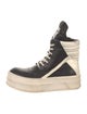 Rick Owens Drkshdw Leather Colorblock Pattern Lace-Up Boots