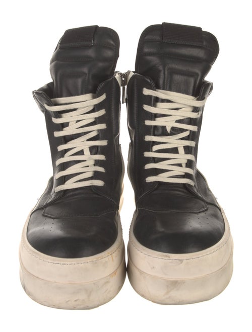 Rick Owens Drkshdw Leather Colorblock Pattern Lace-Up Boots