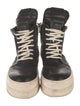 Rick Owens Drkshdw Leather Colorblock Pattern Lace-Up Boots