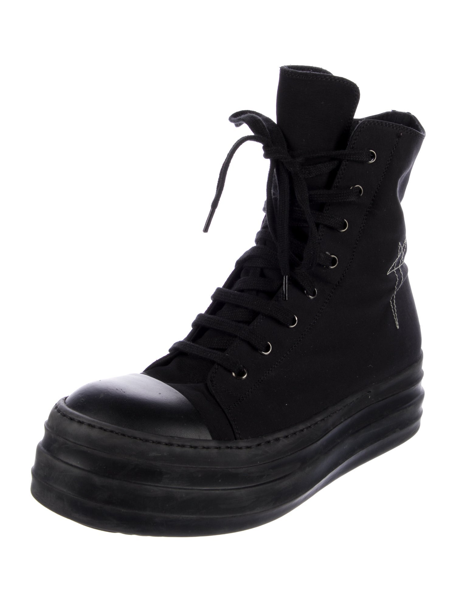 Rick Owens Drkshdw Canvas Lace-Up Boots
