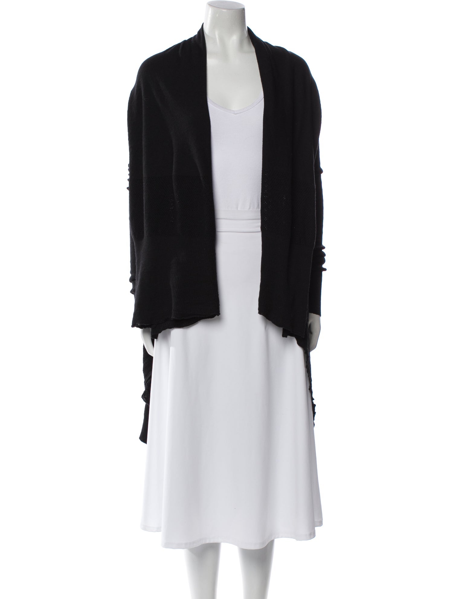 Rick Owens Drkshdw Virgin Wool Open Front Sweater