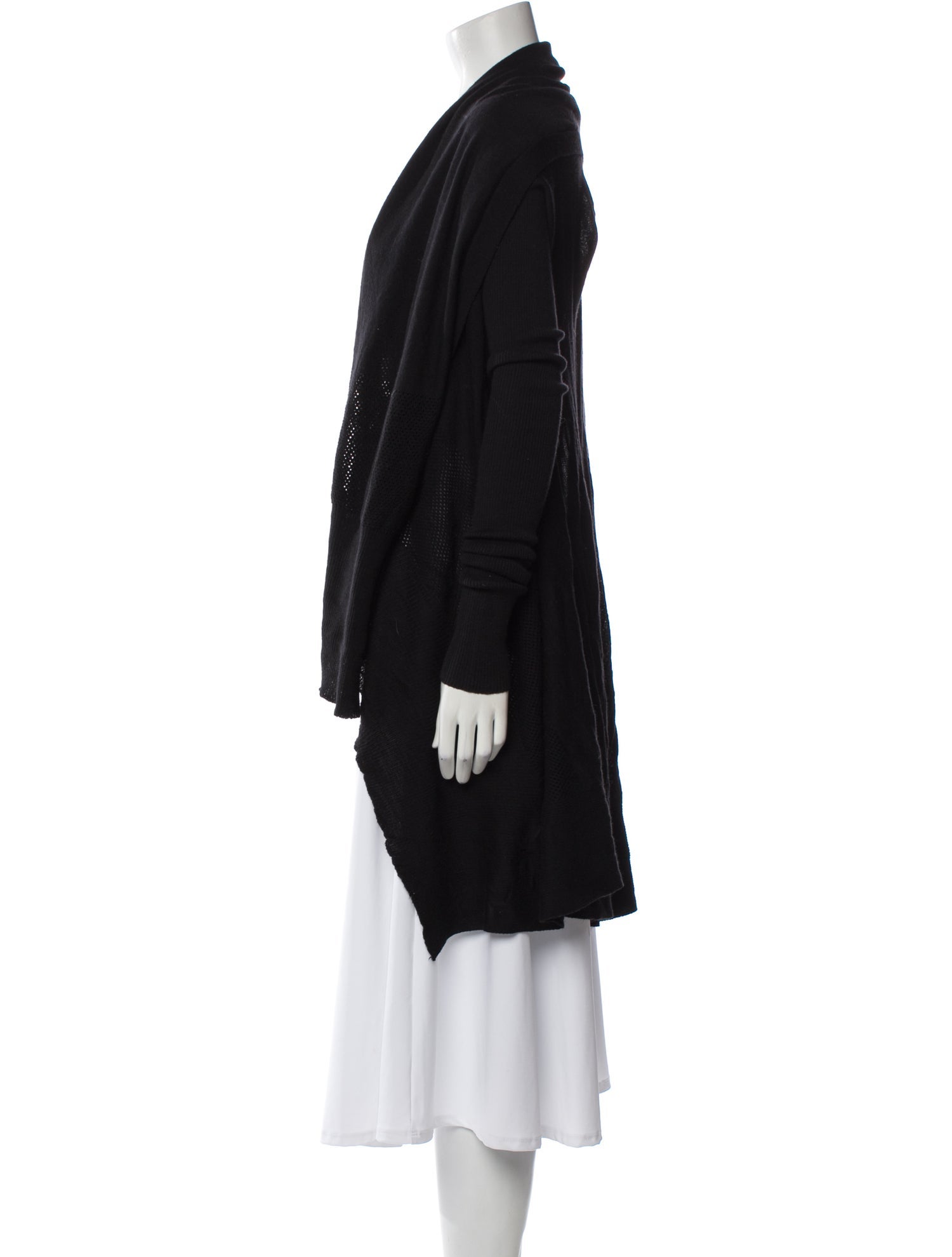 Rick Owens Drkshdw Virgin Wool Open Front Sweater