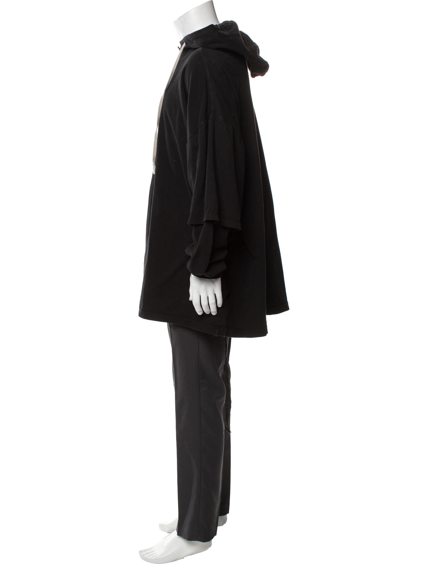 Rick Owens Drkshdw Mock Neck Long Sleeve Hoodie