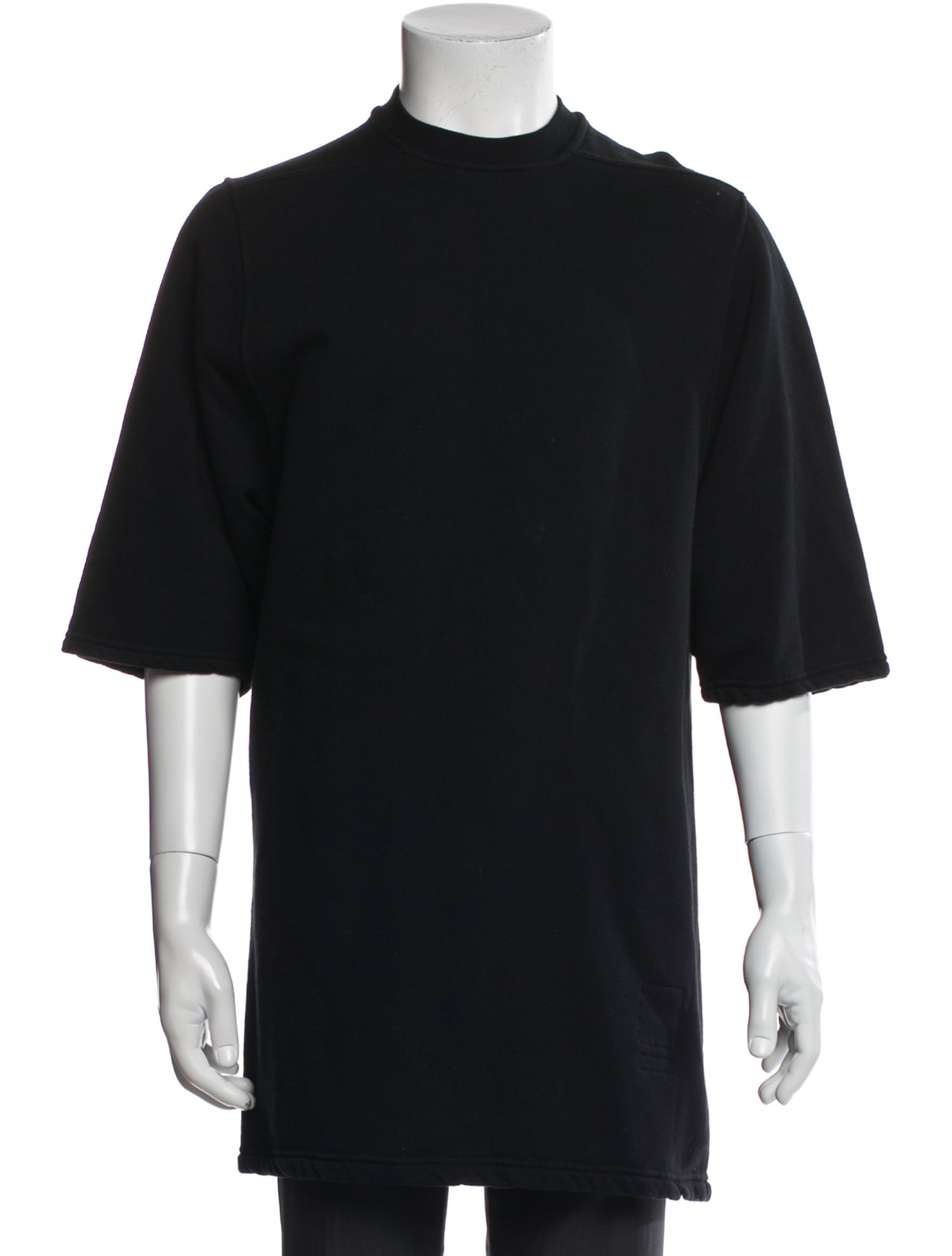 Rick Owens Drkshdw Mock Neck Three-Quarter Sleeve T-Shirt