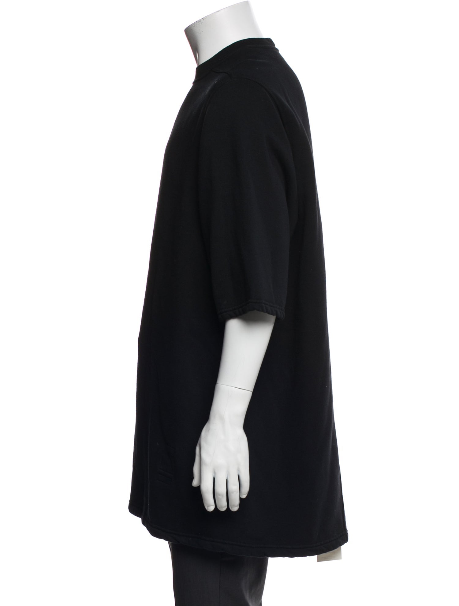 Rick Owens Drkshdw Mock Neck Three-Quarter Sleeve T-Shirt