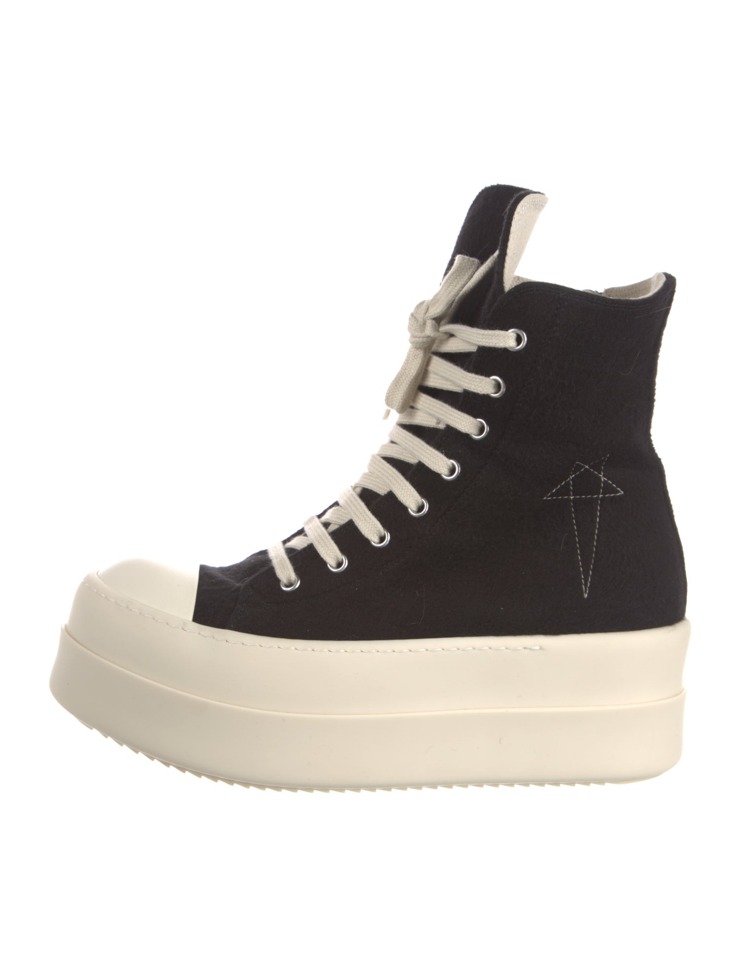 Rick Owens Drkshdw Double Bumper High 'Black Milk' Sneakers