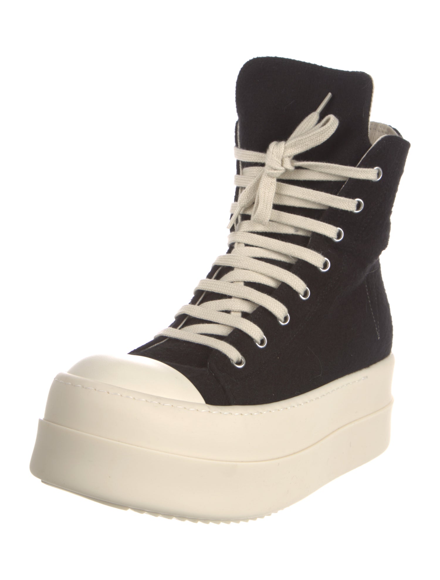 Rick Owens Drkshdw Double Bumper High 'Black Milk' Sneakers