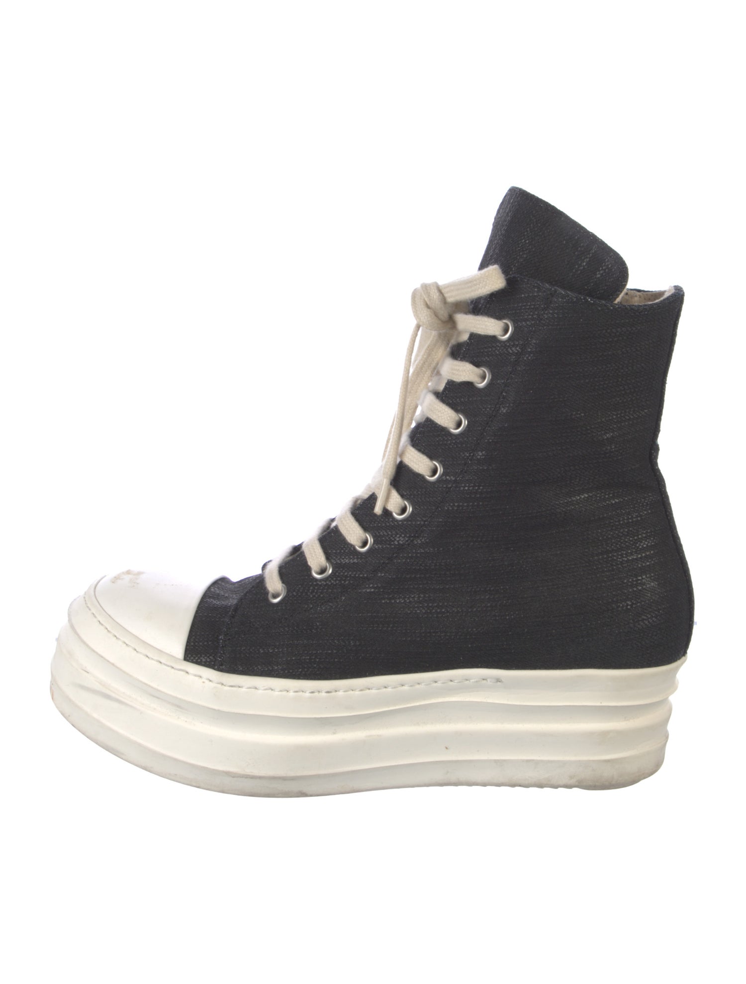 Rick Owens Drkshdw Canvas Wedge Sneakers