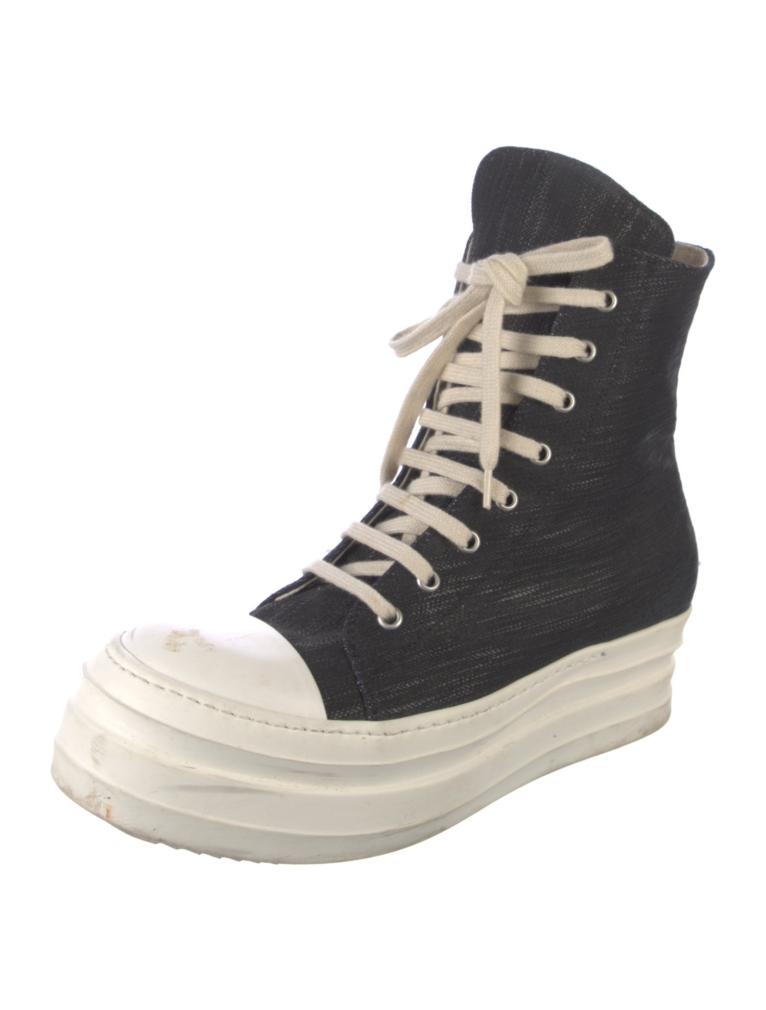 Rick Owens Drkshdw Canvas Wedge Sneakers